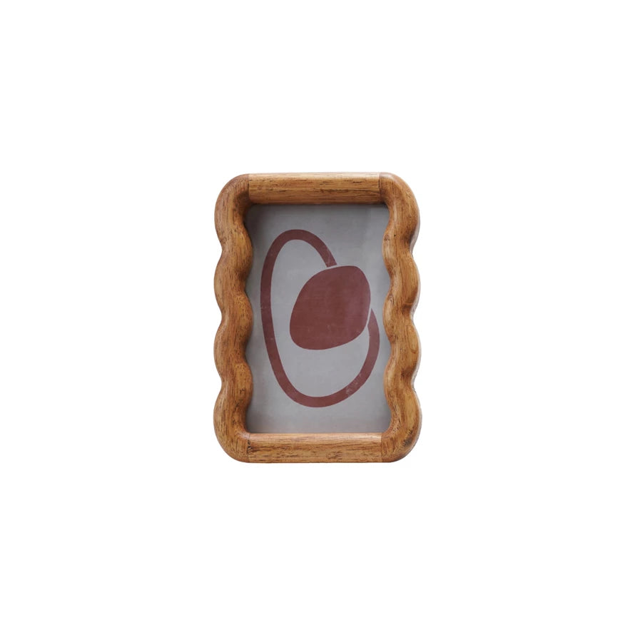 Rubberwood Scalloped Photo Frame