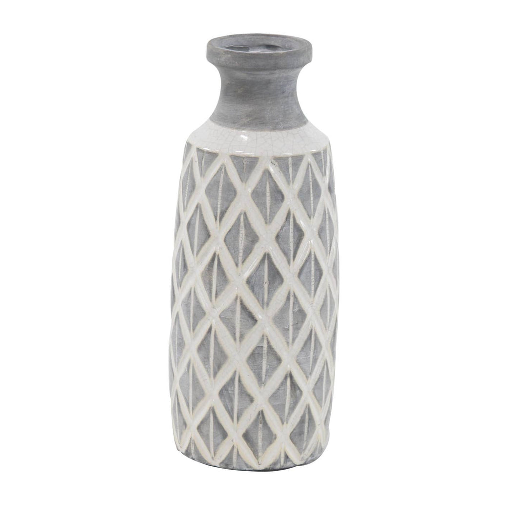 Coastal Gray Ceramic Vase