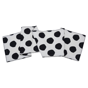 Polka Dot Black and White Table Runner