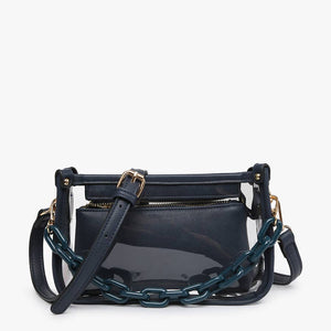 Jessica Clear Crossbody w/ Chain