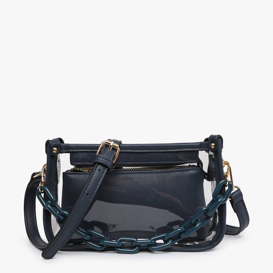 Jessica Clear Crossbody w/ Chain