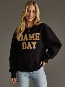 Black Game Day Crewneck