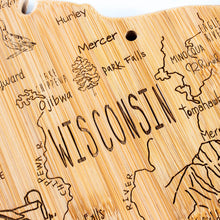 Load image into Gallery viewer, Destination Wisconsin Cutting Board with Engraved Artwork
