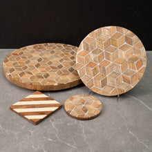 Load image into Gallery viewer, Eco Chic Round Wood Tray
