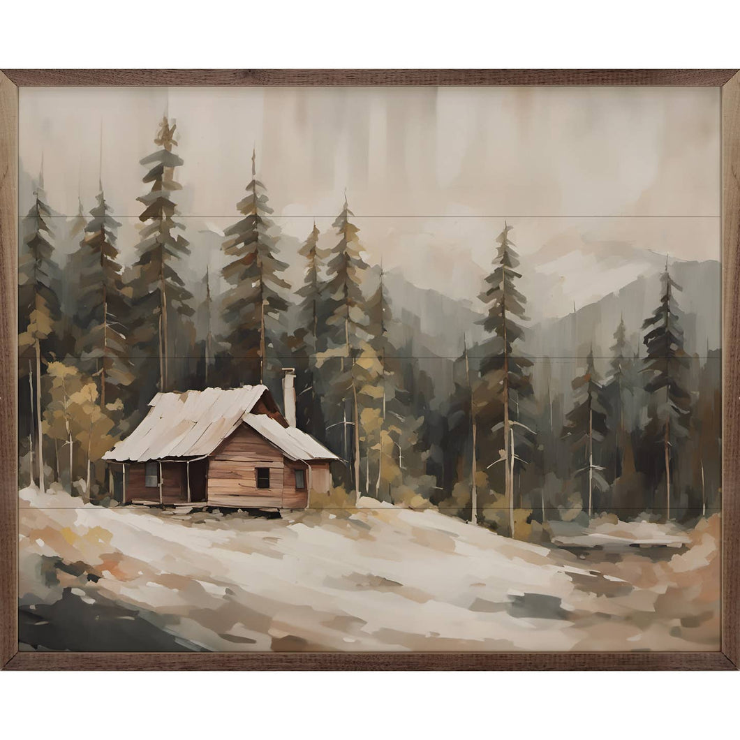 Cabin Within the Timber Wall Art