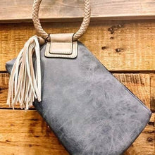Load image into Gallery viewer, Fashion Cuff Handle Tassel Wristlet Clutch
