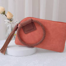 Load image into Gallery viewer, Fashion Cuff Handle Tassel Wristlet Clutch
