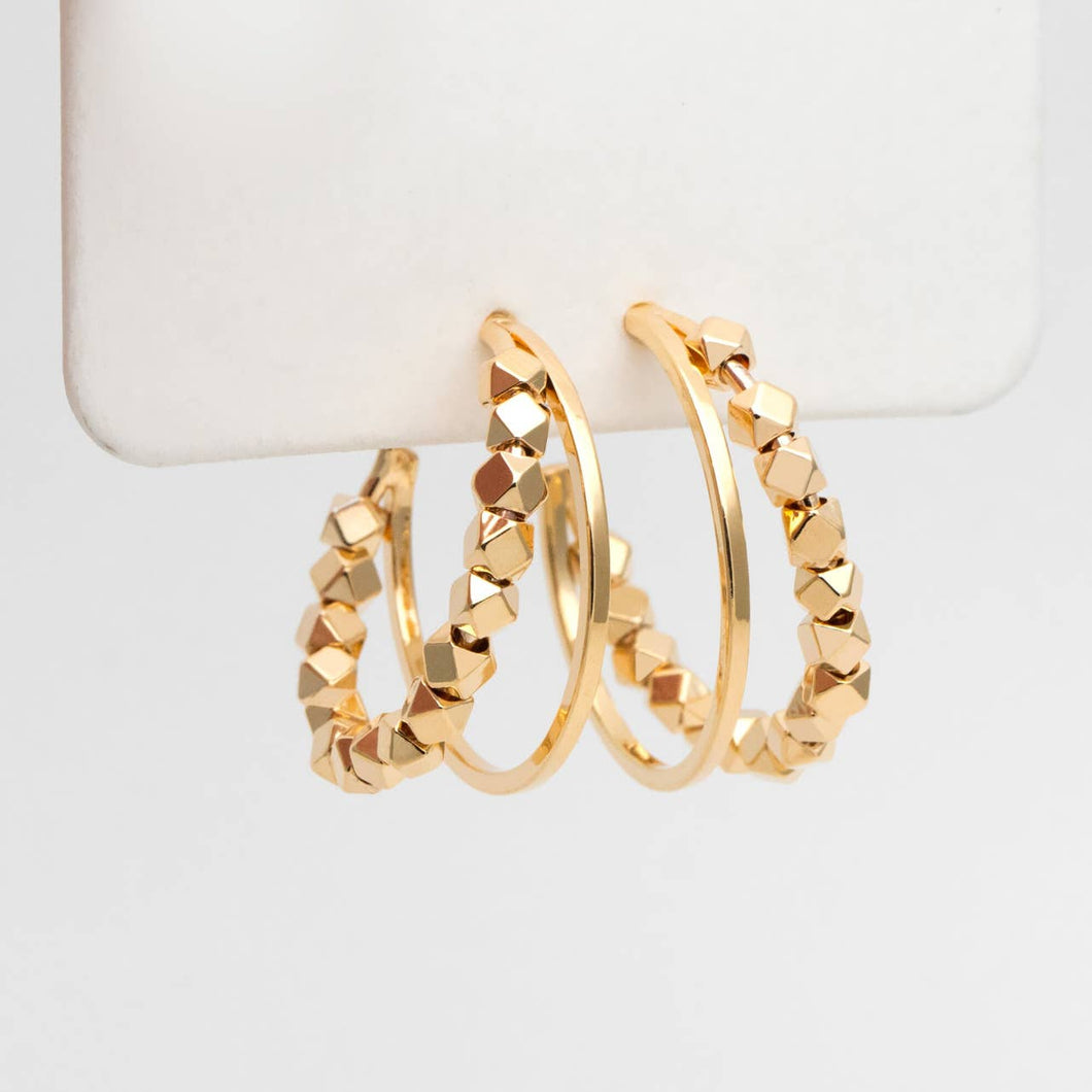 Suri Hoop Studs 18k