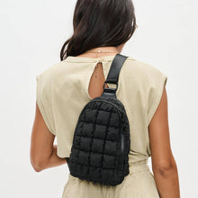 Load image into Gallery viewer, Quilted Puffer Nylon Sling Backpack
