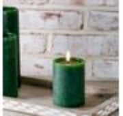 Load image into Gallery viewer, Green LED Pillar Candle
