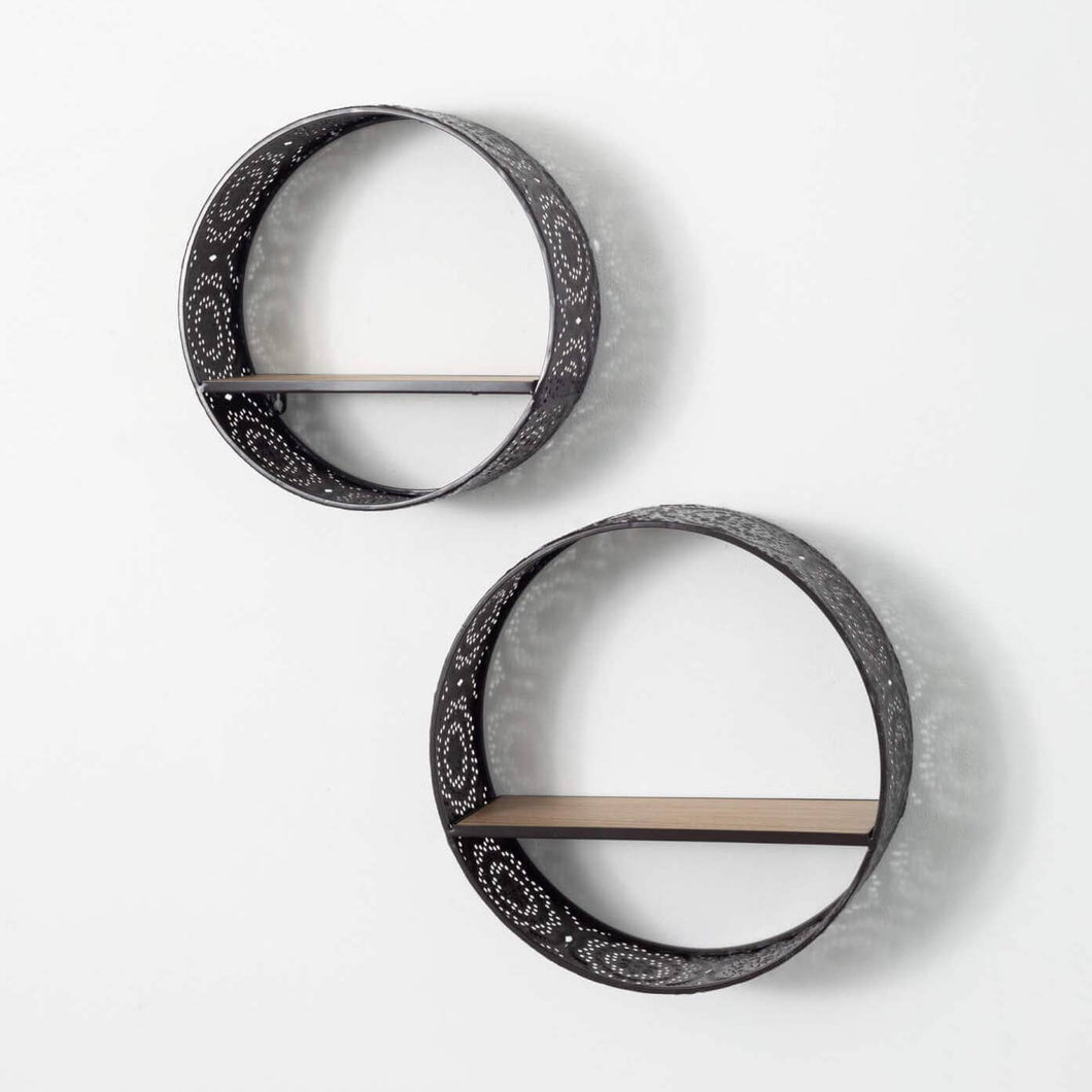 Perforated Metal Round Shelf