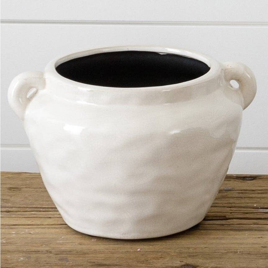 Pottery Planter with Handles