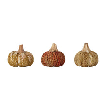 Load image into Gallery viewer, Fabric Chenille &amp; Mango Wood Pumpkin
