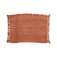 Load image into Gallery viewer, Waffle Weave Throw with Fringe
