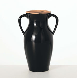 Natural Rimmed Vase with Handles