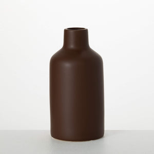 Matte Brown Bottle Vase