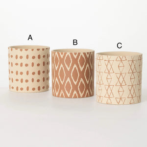 Embossed Cement Pot