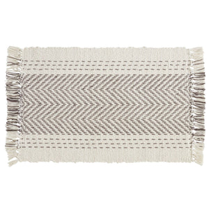 Grey Kantha Stitch Placemat