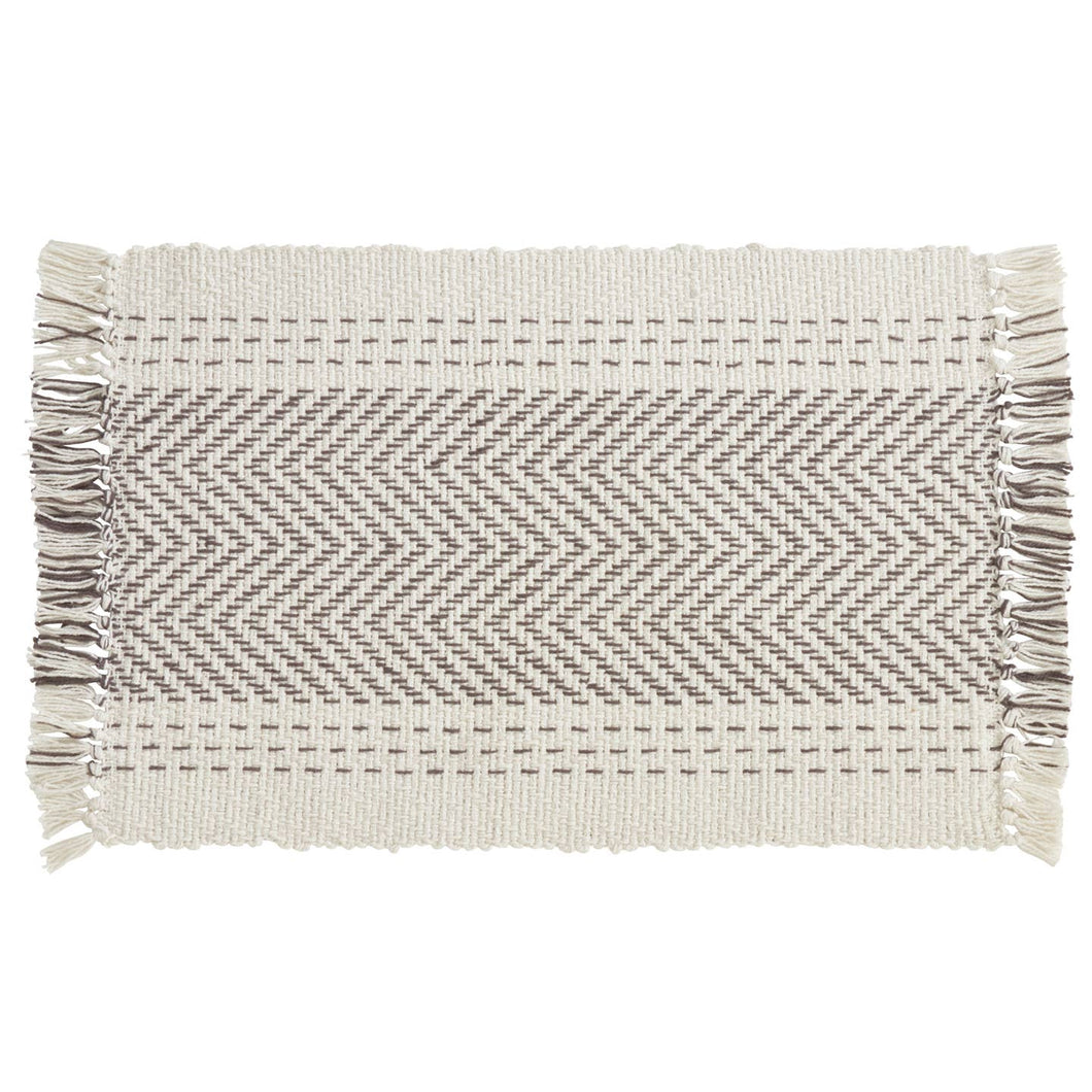 Grey Kantha Stitch Placemat