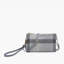 Load image into Gallery viewer, Riley Plaid 3 Compartment Crossbody/Wristlet
