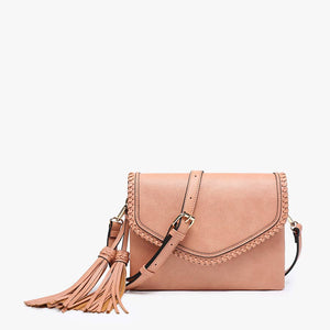 Sloane Flapover Crossbody w/ Whipstitch Trim