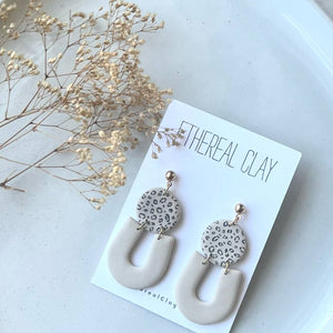 Nina Animal Print Clay Earrings