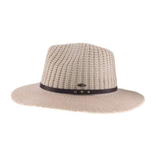 Load image into Gallery viewer, Knit C.C Fedora Hat with Leather Band
