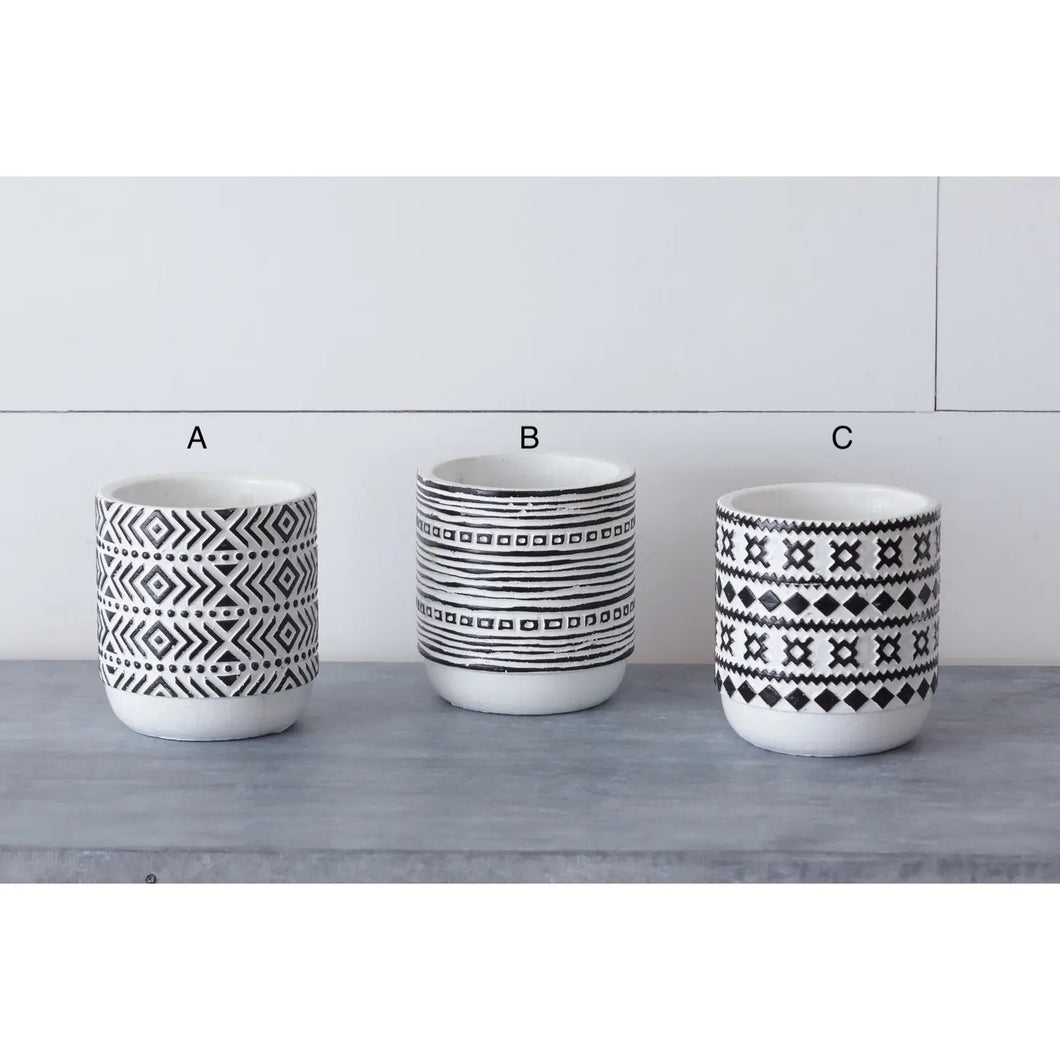 Assorted Pattern Pots