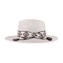 Load image into Gallery viewer, Aztec Trim Band Vegan Fabric C.C Panama Hat
