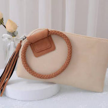 Load image into Gallery viewer, Fashion Cuff Handle Tassel Wristlet Clutch
