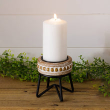 Load image into Gallery viewer, Beaded Pillar Candle Stand
