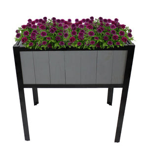 Steel-Framed Acacia Raised Garden Bed