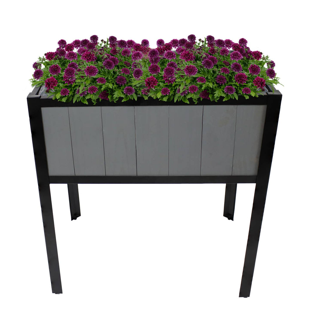 Steel-Framed Acacia Raised Garden Bed