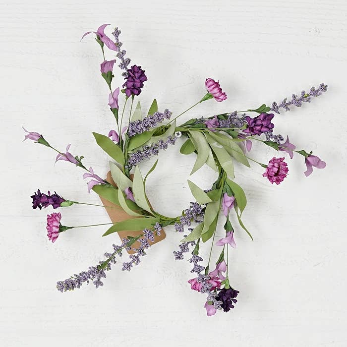 Mixed Lavender and Wild Flowers Candle Ring