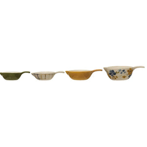 Hand-Painted Stoneware Measuring Cups