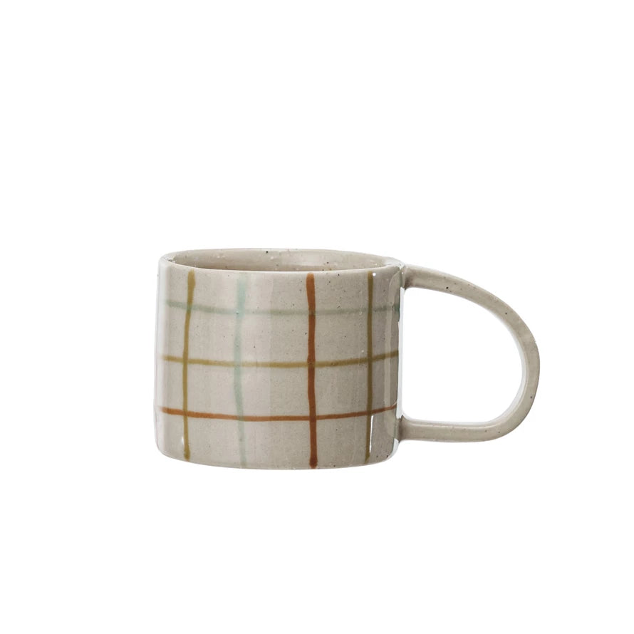 Multicolored Hand-Painted Stoneware Mug