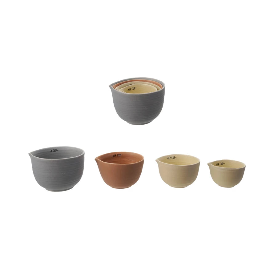 Matte Finish Stoneware Measuring Cups