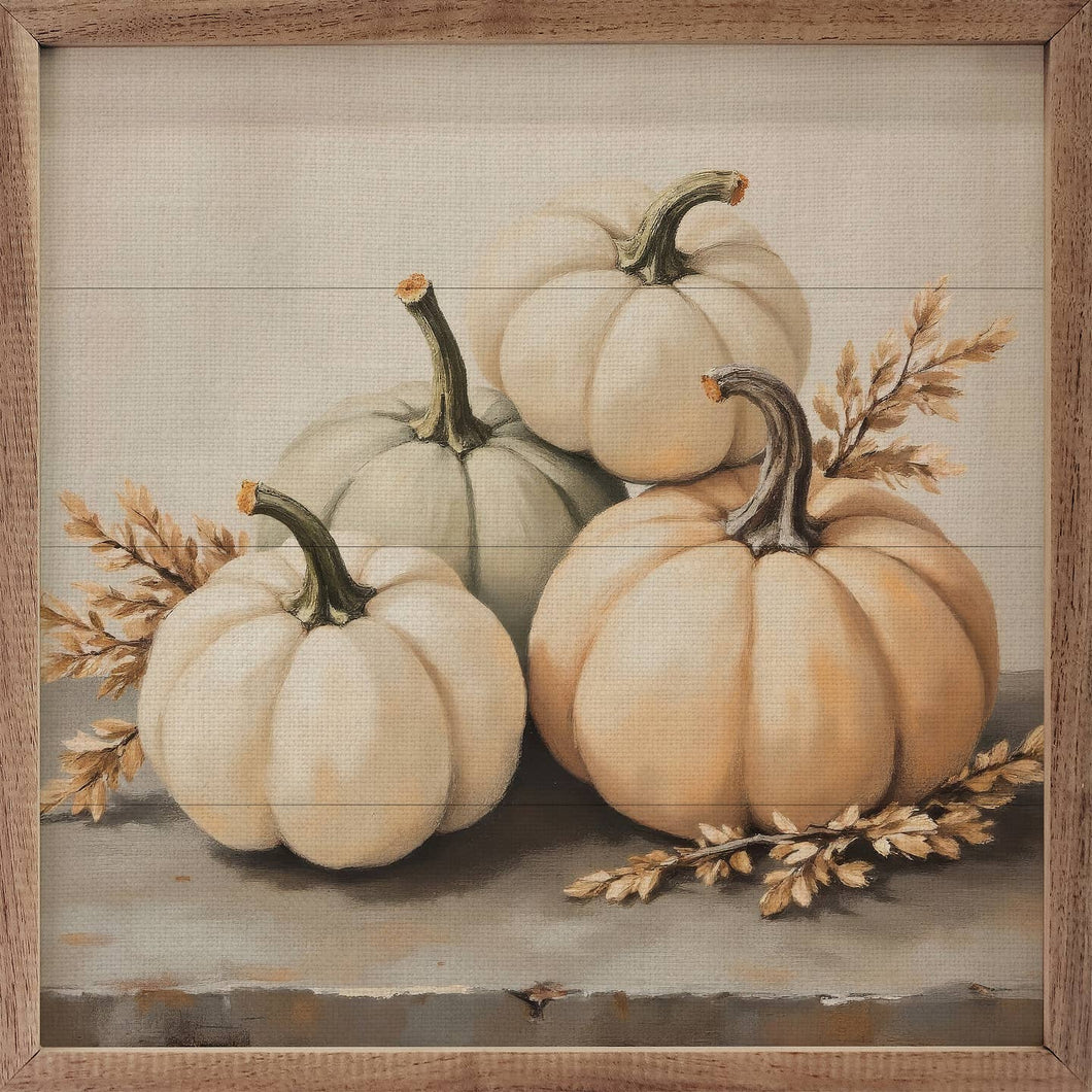 White Pumpkins Wall Art