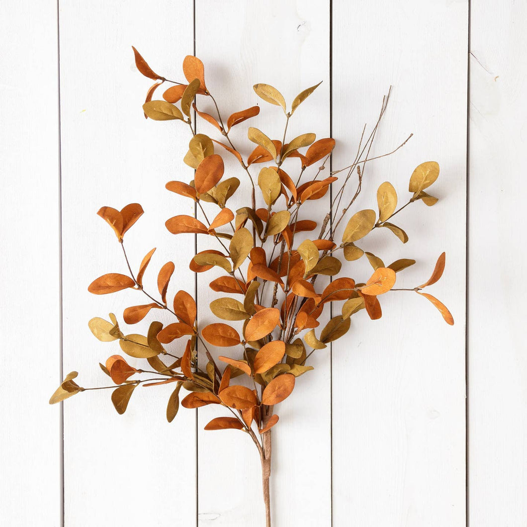 Rust and Tan Fall Leaves with Twigs Pick