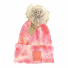Load image into Gallery viewer, Tie Dye Fur Pom Hat
