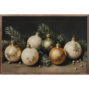 Bright Christmas Ornaments Wall Art
