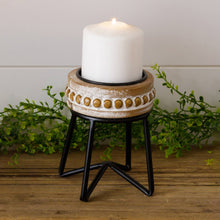 Load image into Gallery viewer, Beaded Pillar Candle Stand
