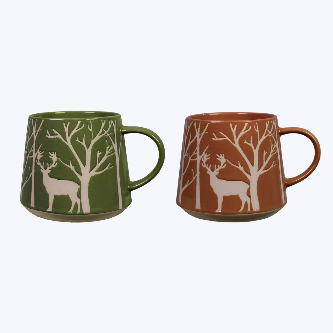 Stoneware Deer Mug