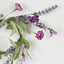 Load image into Gallery viewer, Mixed Lavender and Wild Flowers Candle Ring
