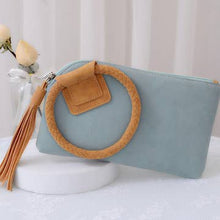 Load image into Gallery viewer, Fashion Cuff Handle Tassel Wristlet Clutch
