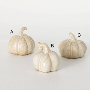 Stoneware Cream Pumpkins