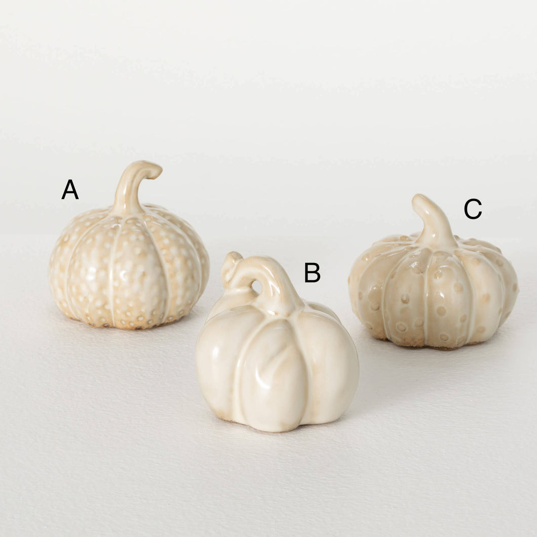 Stoneware Cream Pumpkins