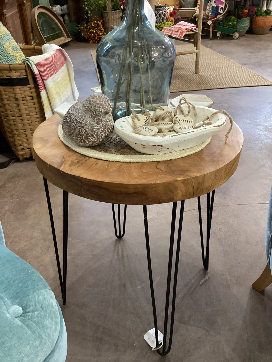 Natural Wooden End Table