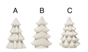 White Stoneware Trees