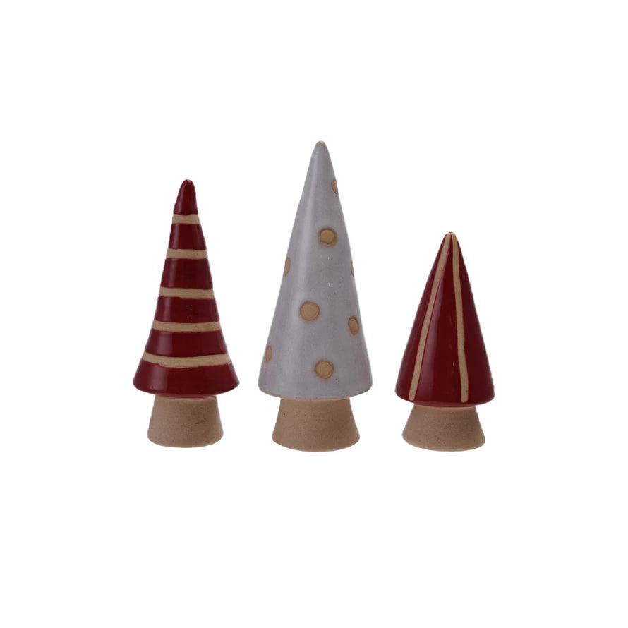 Stoneware Trees with Patterns